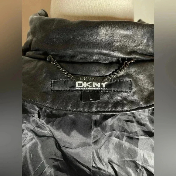 DKNY | Genuine Leather Biker Jacket | Rocker 🎸 | Women’s L - Picture 5 of 6